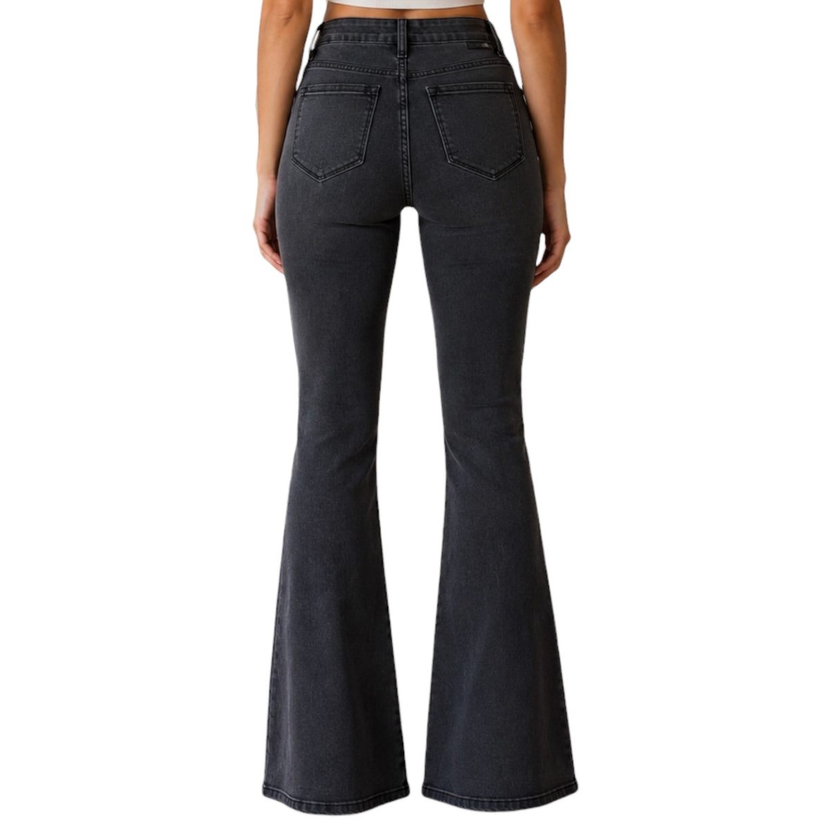 KanCan KC6102DG Black Flare Jeans Size 3/25 - RF