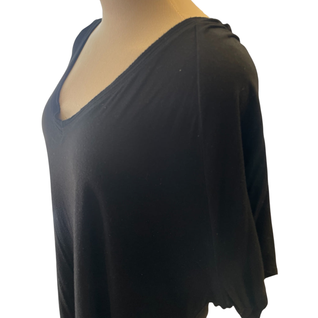 Double Zero Black V-Neck Basic Shirt Size 2XL - RF