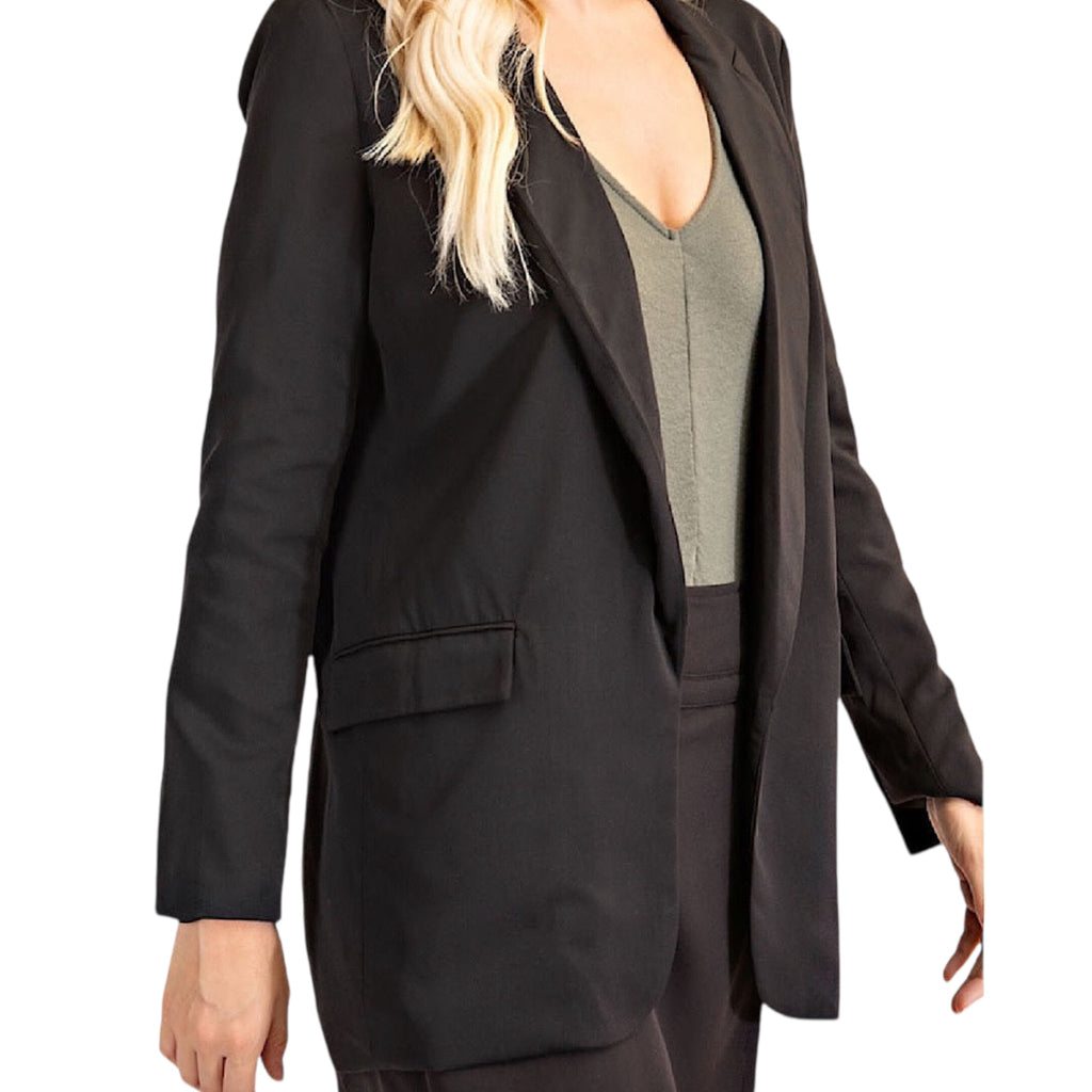 Black Satin Blazer