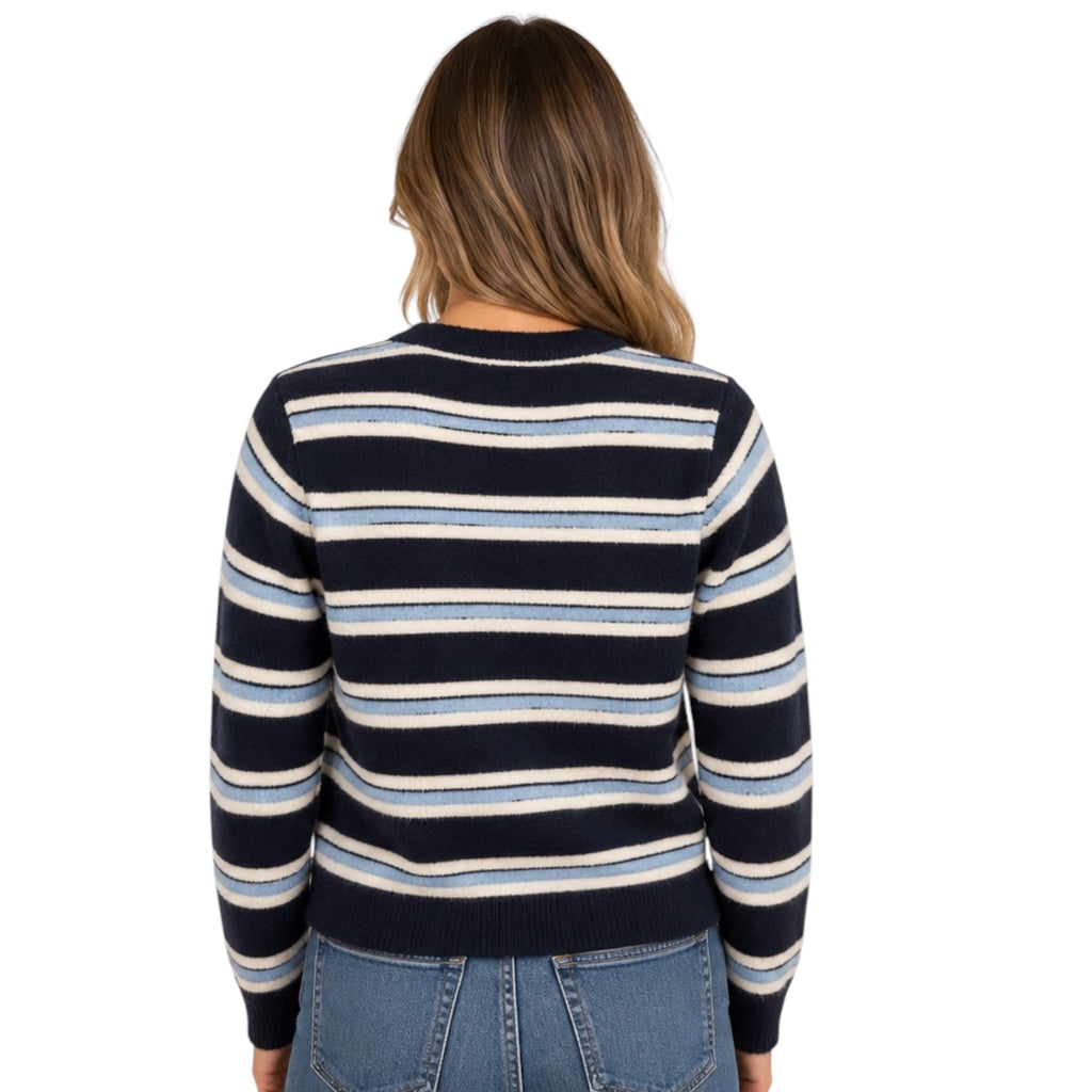 Z Supply Medina Stripe Cardigan Eclipse