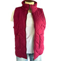 Betsy's Boutique Shop Burgundy Quilted Puffer Vest Size Large-RF