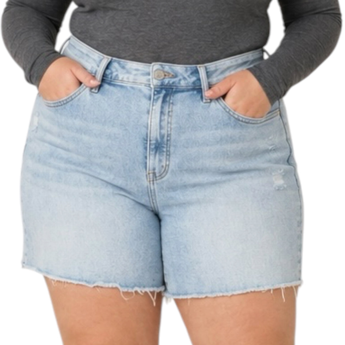 MICA MXP-H3420 Super High Frayed Raw Hem Shorts