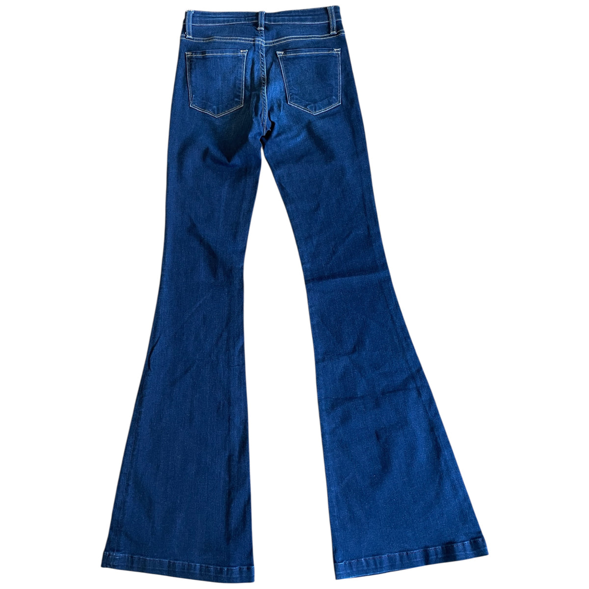 Flying Monkey Dark Wash Mid-Rise Button Fly Flare Jeans Y2449L Size 25 - RF