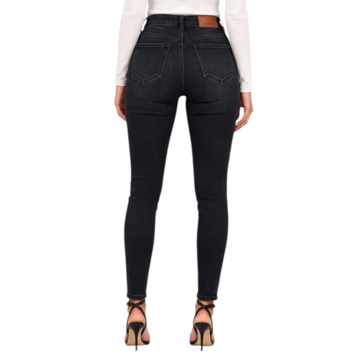 Judy Blue JB88878 Mid Rise  Black Tummy Control Skinny