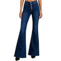 Flying Monkey Dark Wash Mid-Rise Button Fly Flare Jeans Y2449L Size 25 - RF