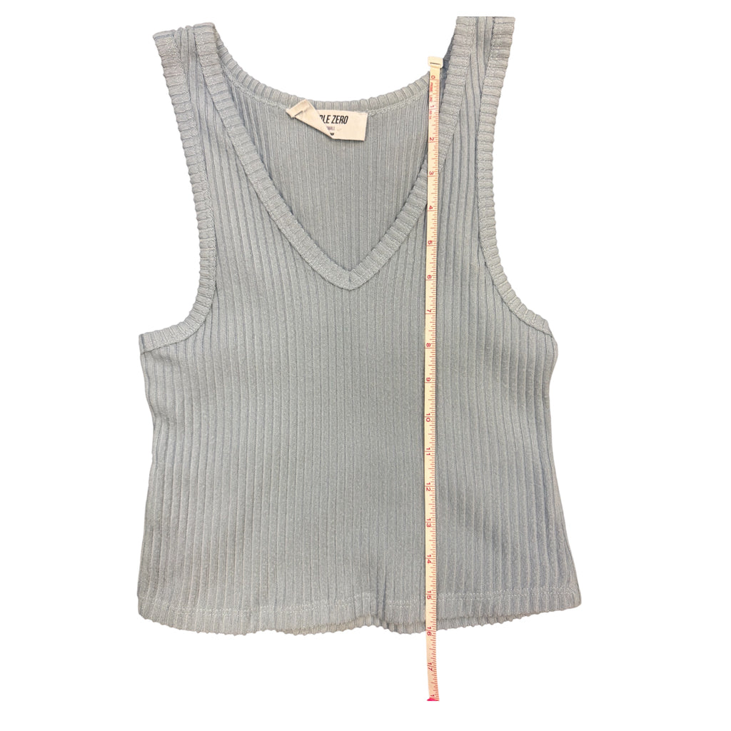 Double Zero Pale Blue Tank Top Size Small -RF