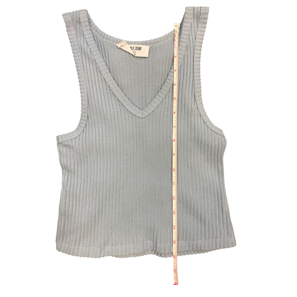 Double Zero Pale Blue Tank Top Size Small -RF