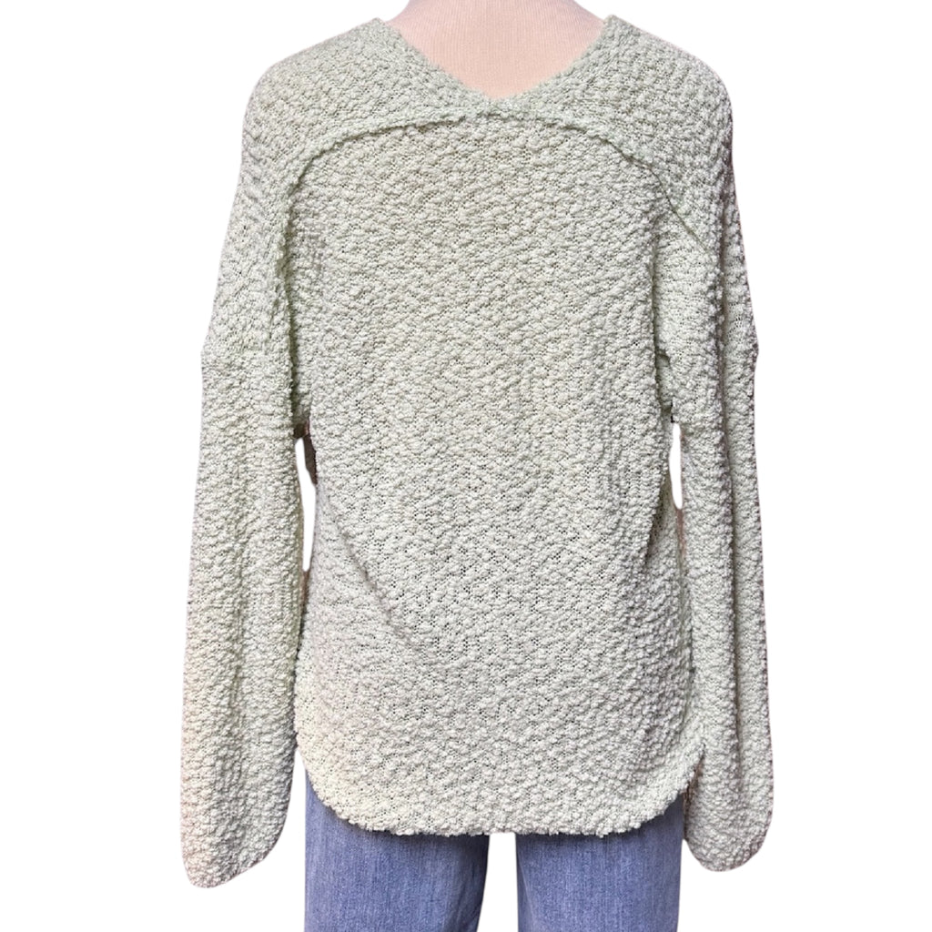 Joli&Joy Sage Green Popcorn Knit Sweater Size Medium -RF