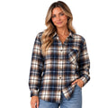 Navy/Blue Plaid Button Front Shirt