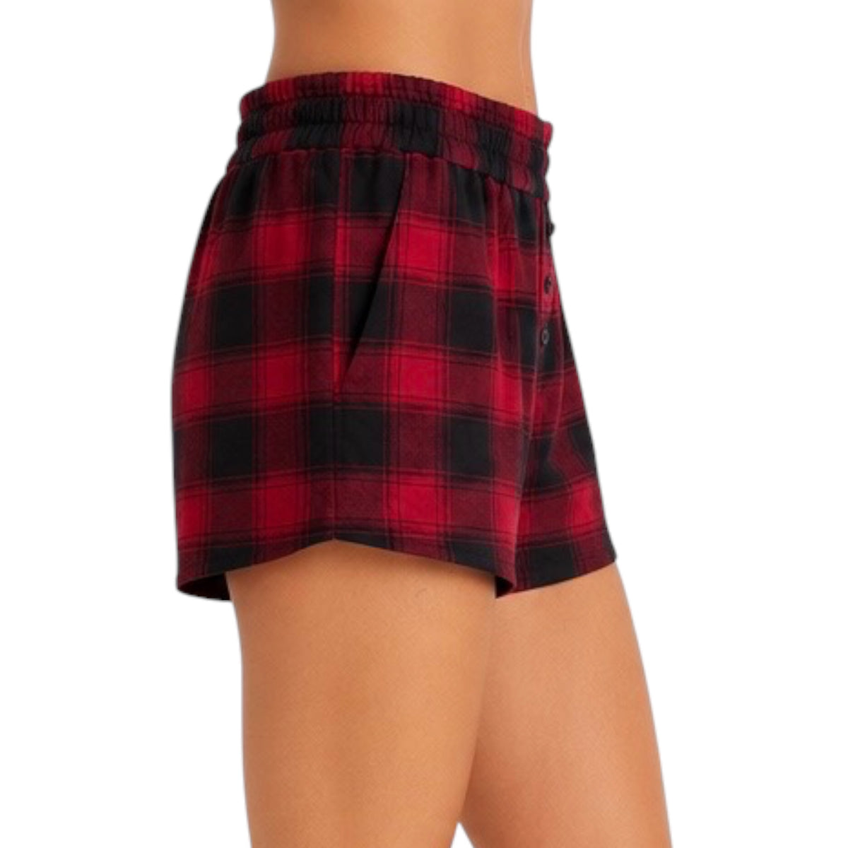 Z supply Co-Ed Check Boxer Berry Red
