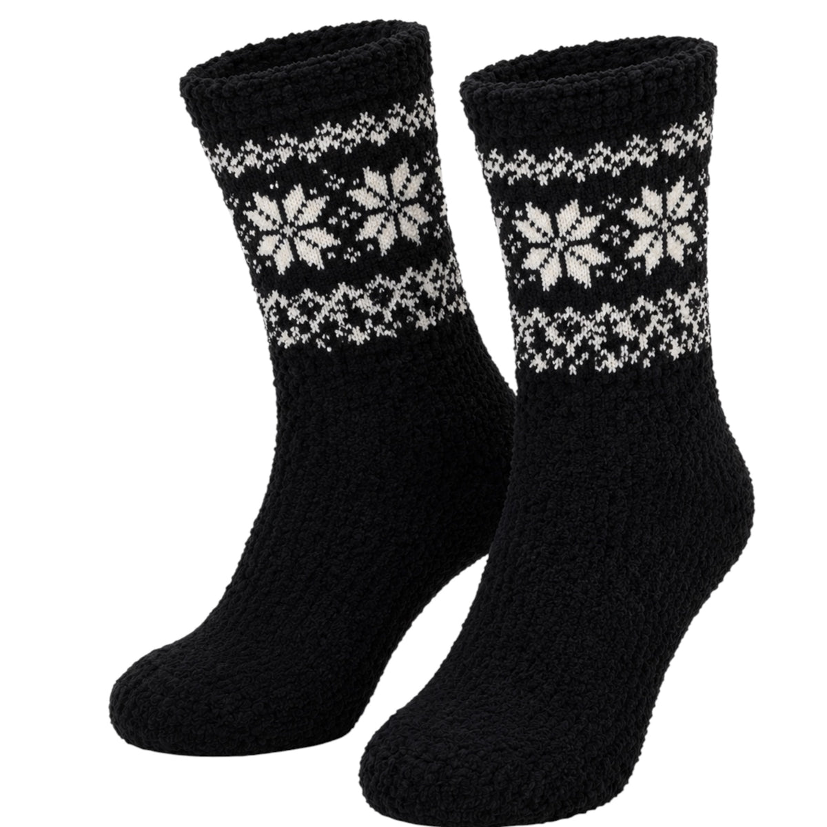 Z supply 2-Pack Checked Plush Socks Black