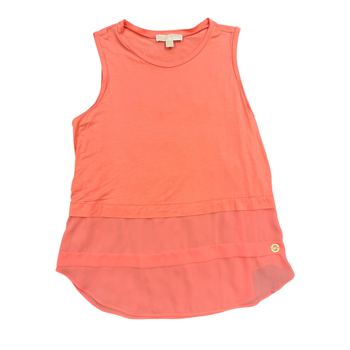 Michael Kors Coral Sleeveless Top Size Large -RF