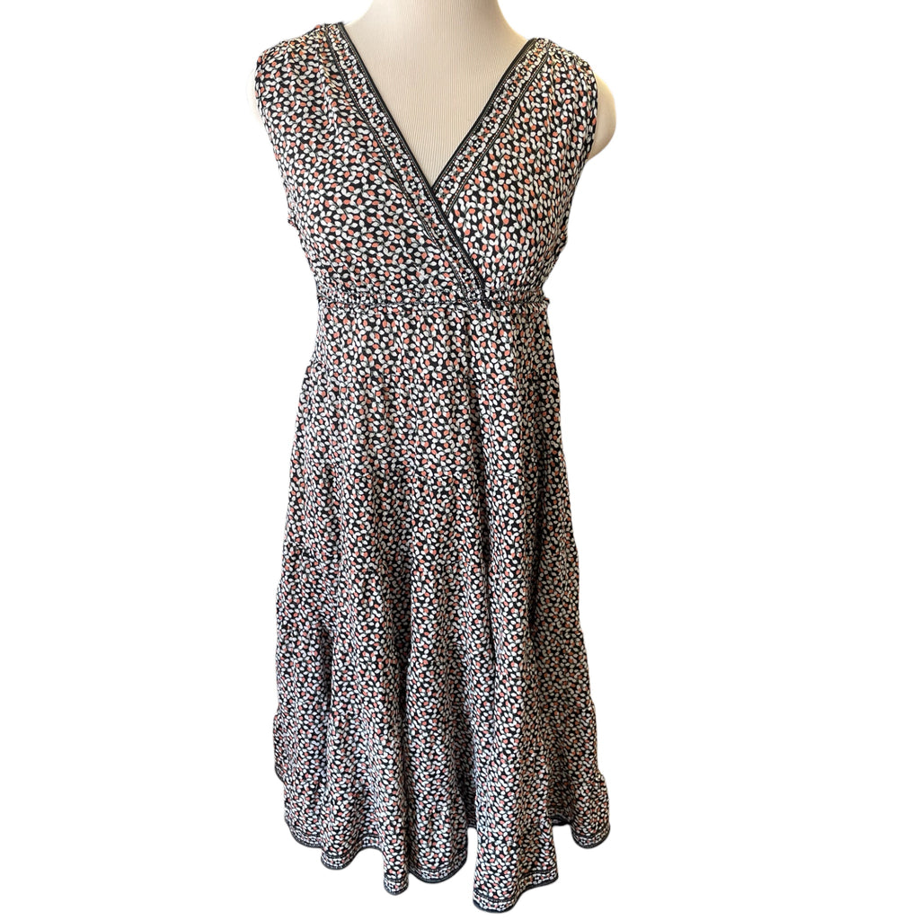 Max Studio Multi-Colored V-Neck Midi Dress Size S - RF