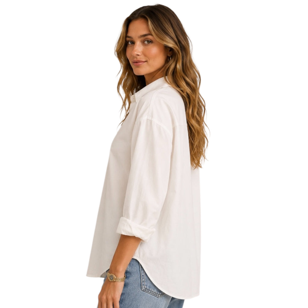 Z Supply Elevated Poplin Shirt White