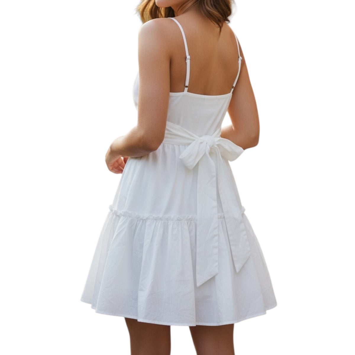White Tie Mini Dress S