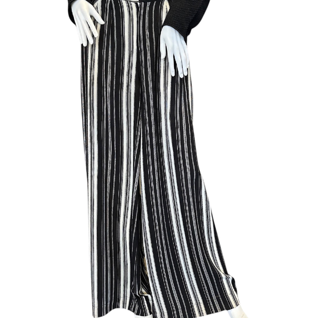 Blayze Palazzo Pants with Elastic Back Black/White