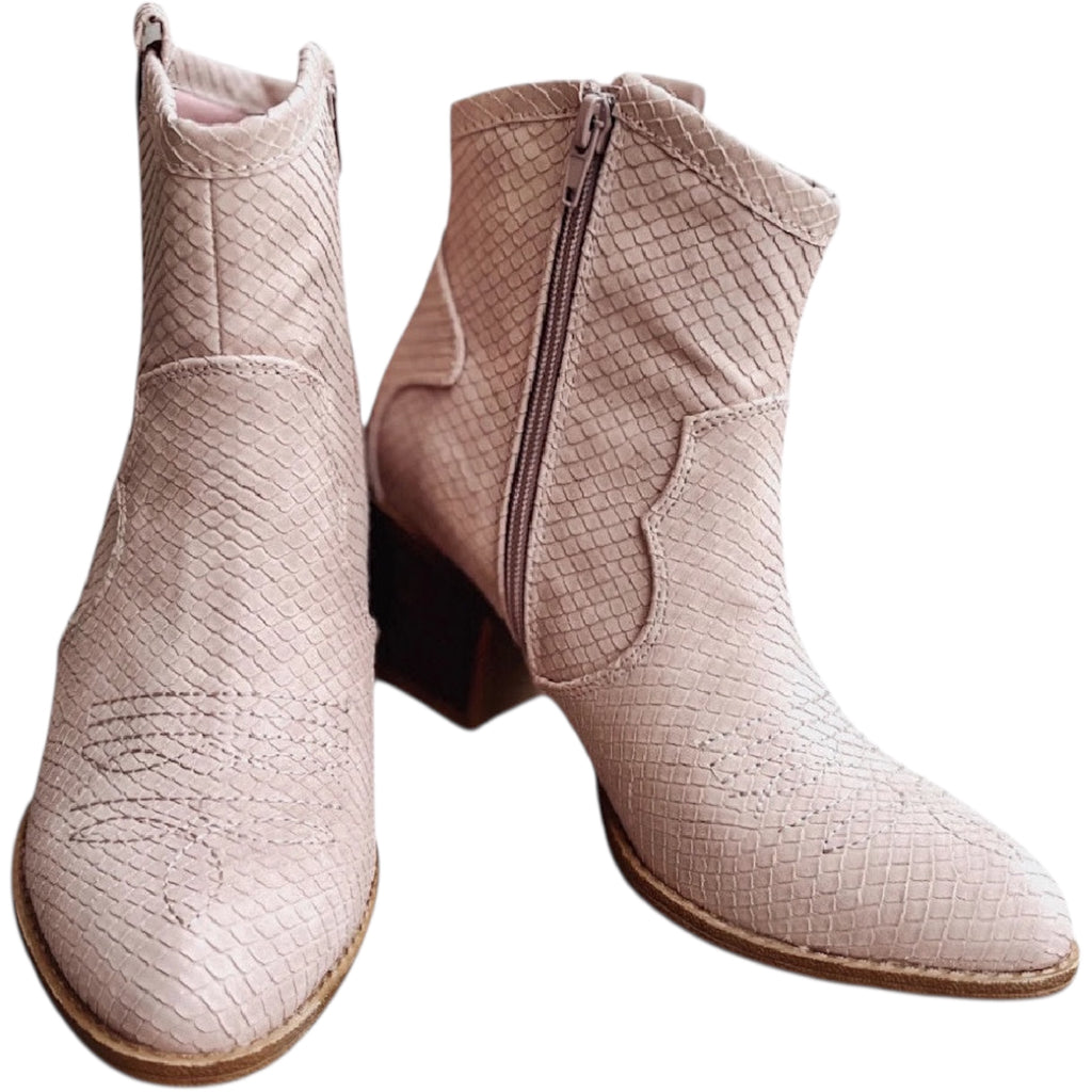 Dirty Laundry Unite Snake Blush Bootie