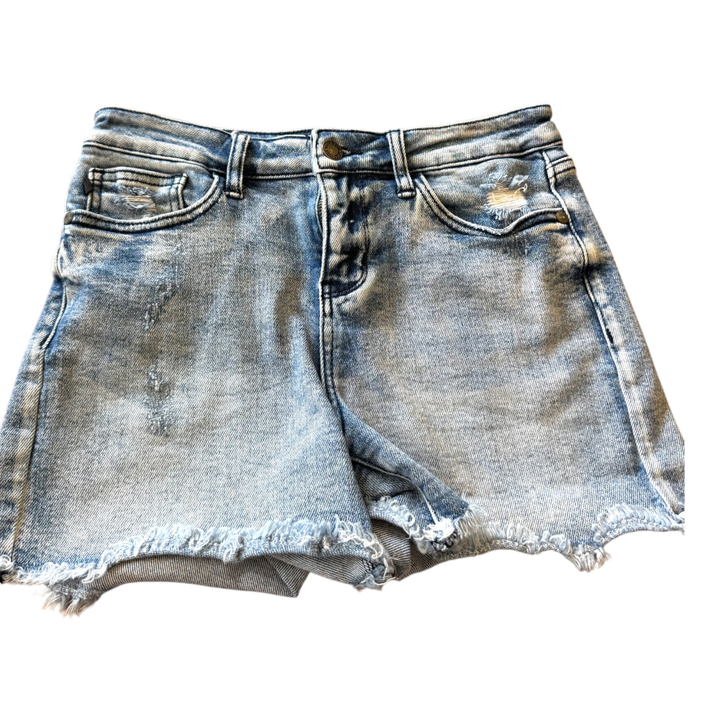 Judy Blue JB150018 Light Wash Denim Shorts Size Small-RF