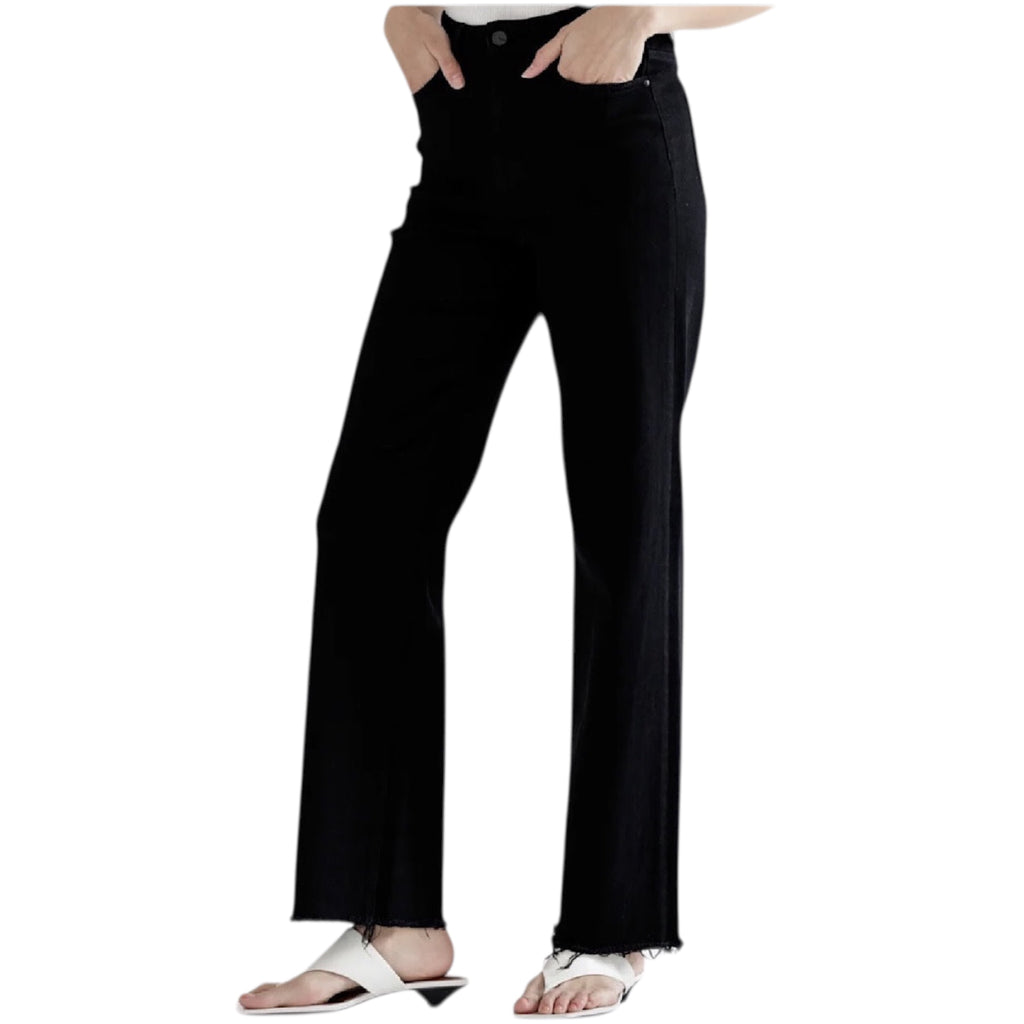 MICA MDP-W3251BK High Rise Slim Wide W/ Raw Hem