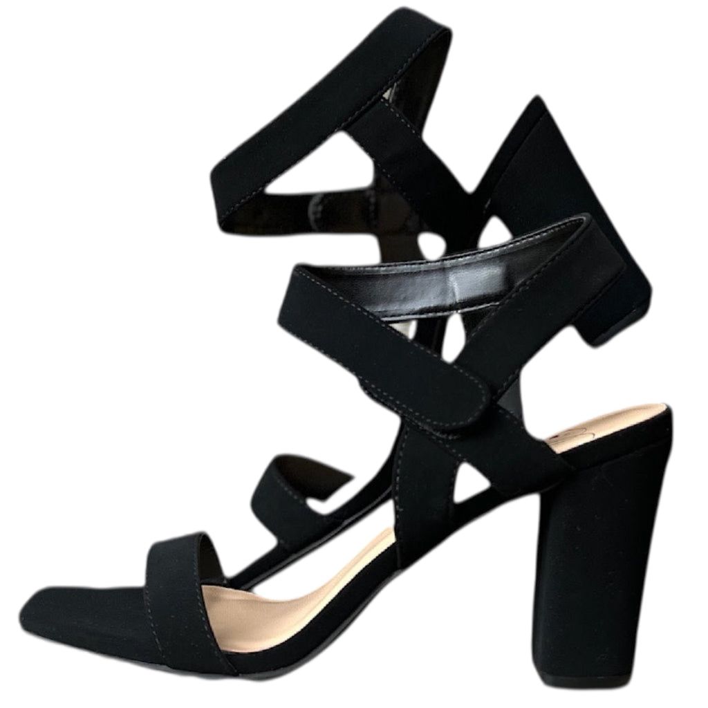 Black Ankle Strap Dress Heel