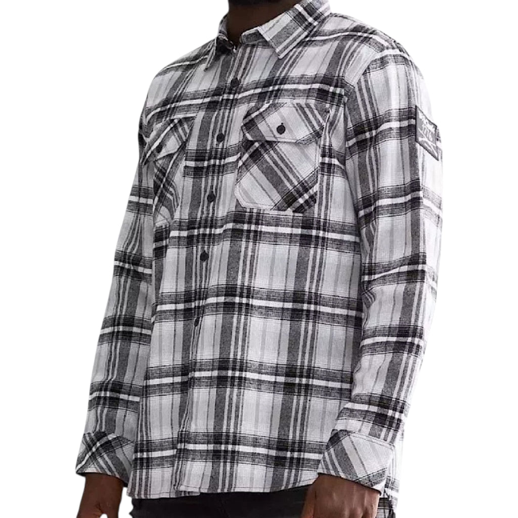 Defeat L/S Flannel-White