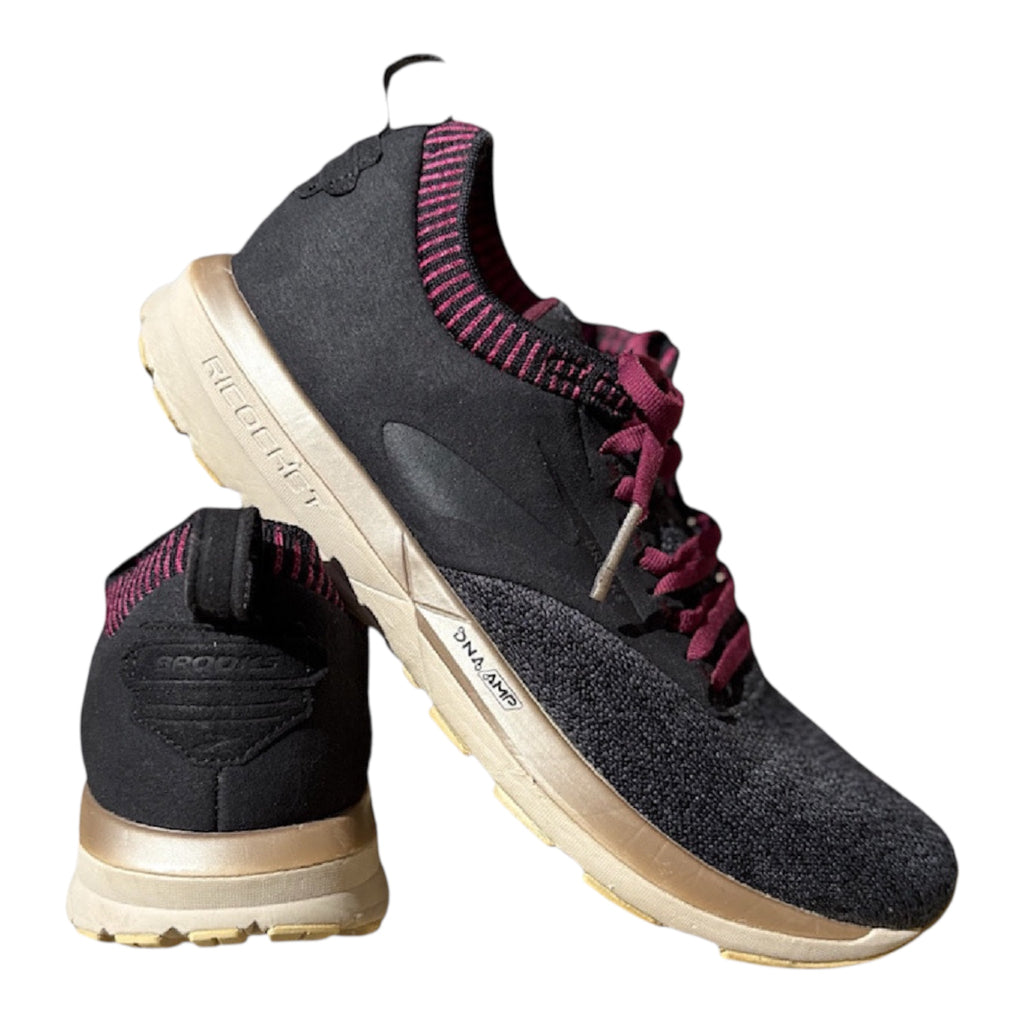 Brook's Women's Ricochet DNA AMP Shoes Charcoal/ Burgundy Size 9-RF
