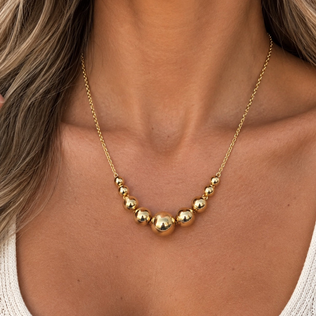 MX Gold Luxe Beaded Necklace