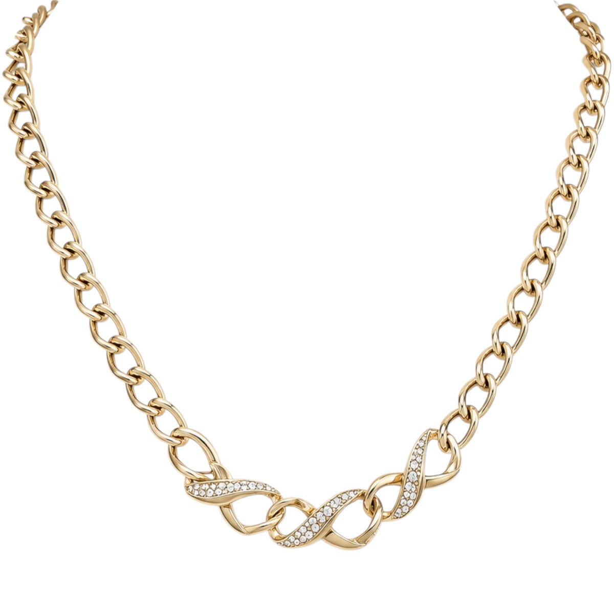 Eleanor Gold Triple Infinity Chain Necklace