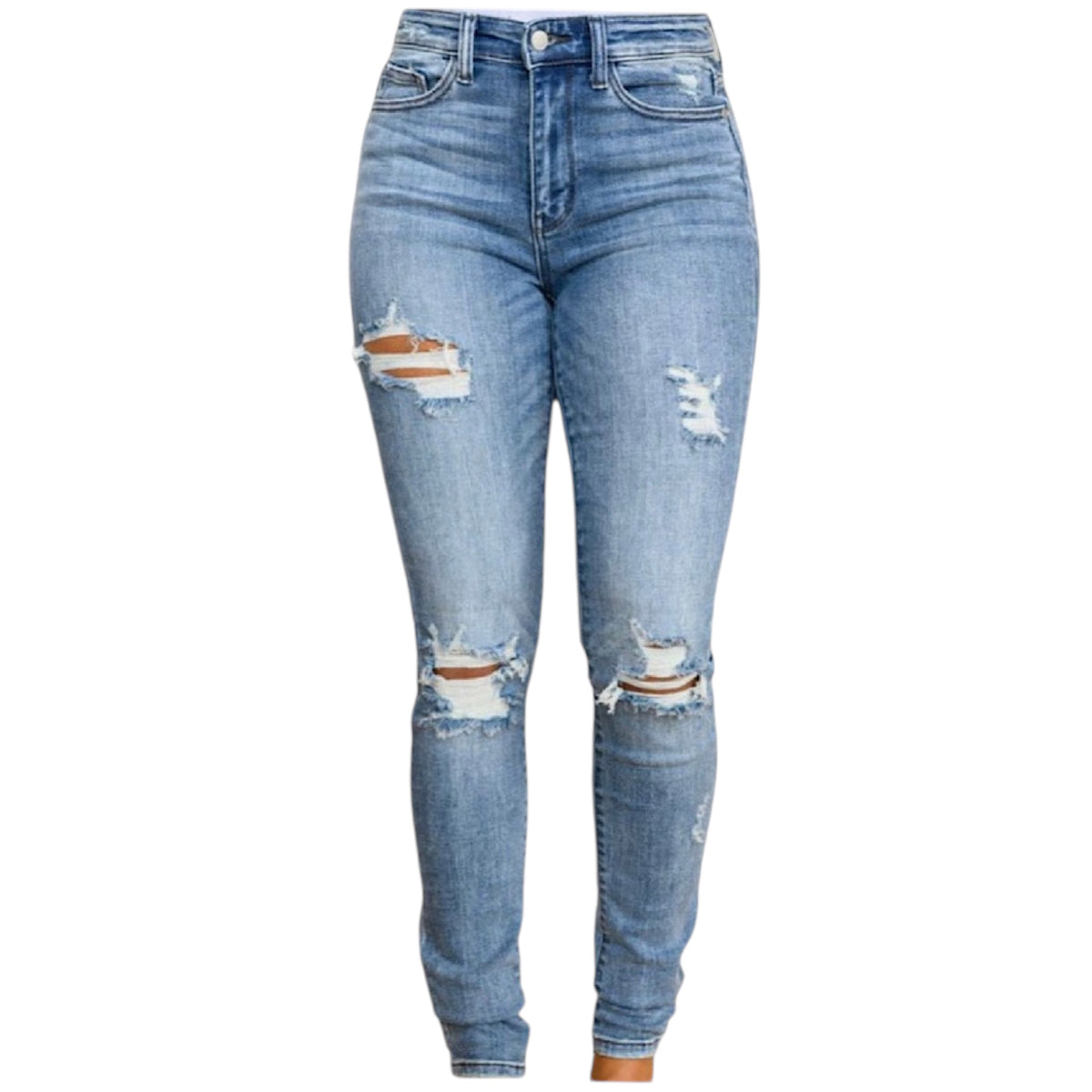 Judy Blue H/W Tall Skinny Destroyed JB82406
