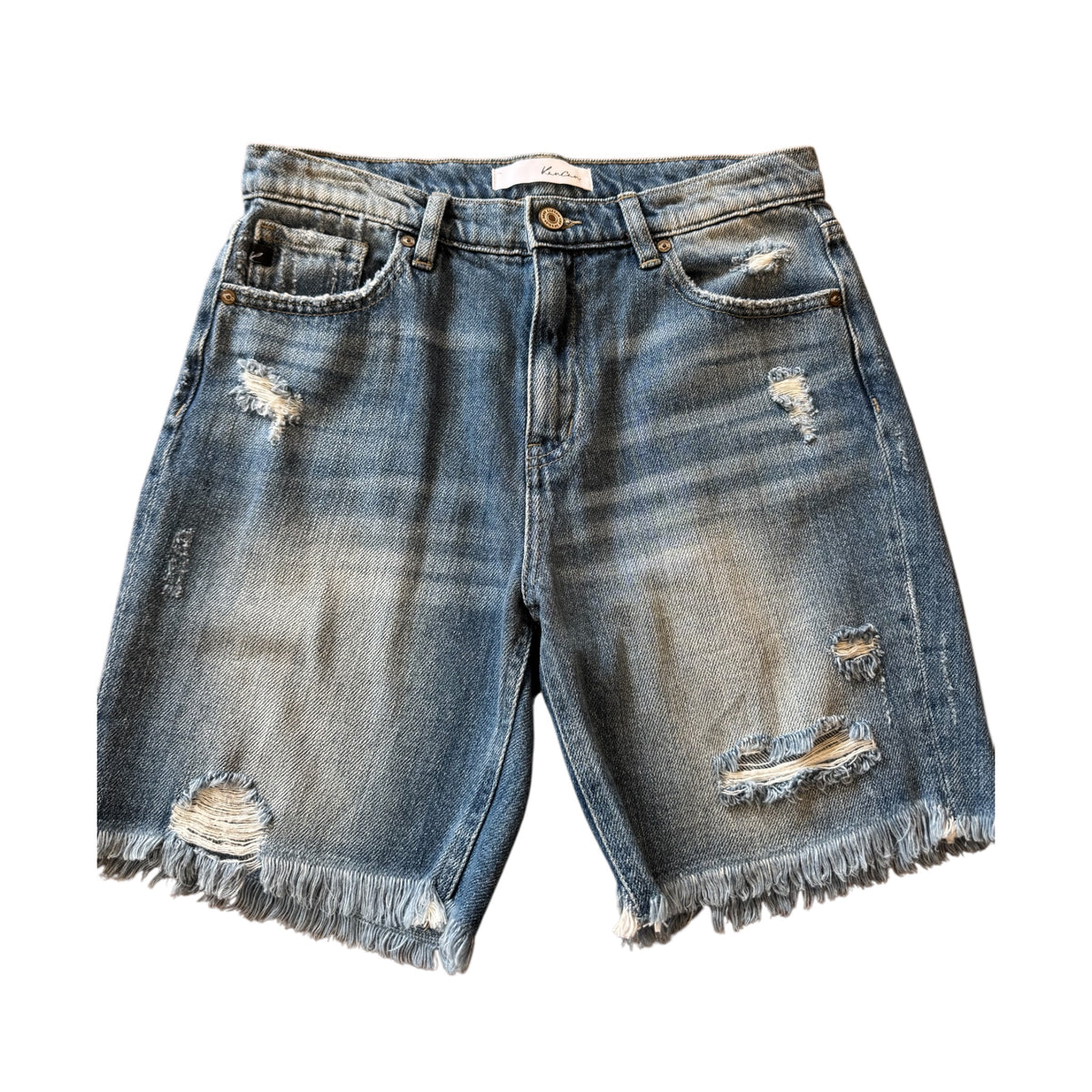 KanCan KC8585M Medium Wash Bermuda Shorts Size 1/24-RF