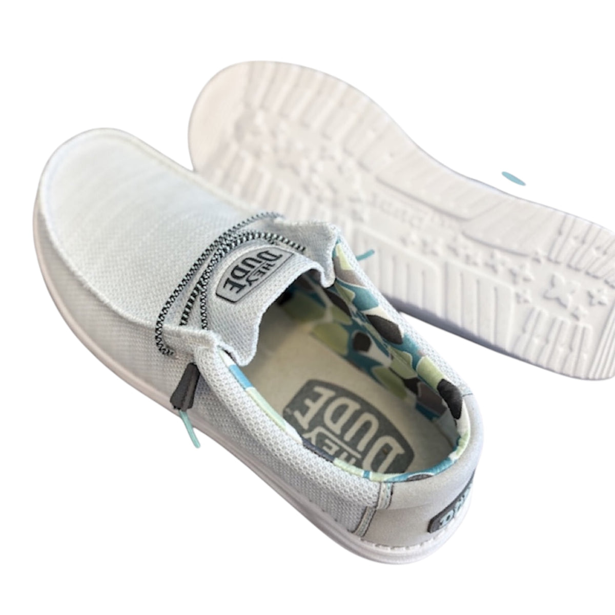 Hey Dude Wally Sox Triple Needle Star White