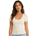 Z Supply Leisurely Scoop Neck Tee-Cloud