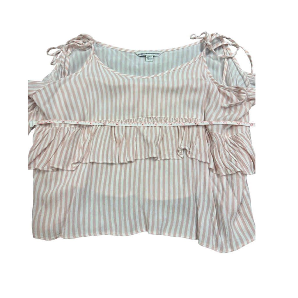 American Eagle Outfitters Pink & White Striped Top Size M - RF