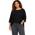 Plus Black Oversized Tunic Top