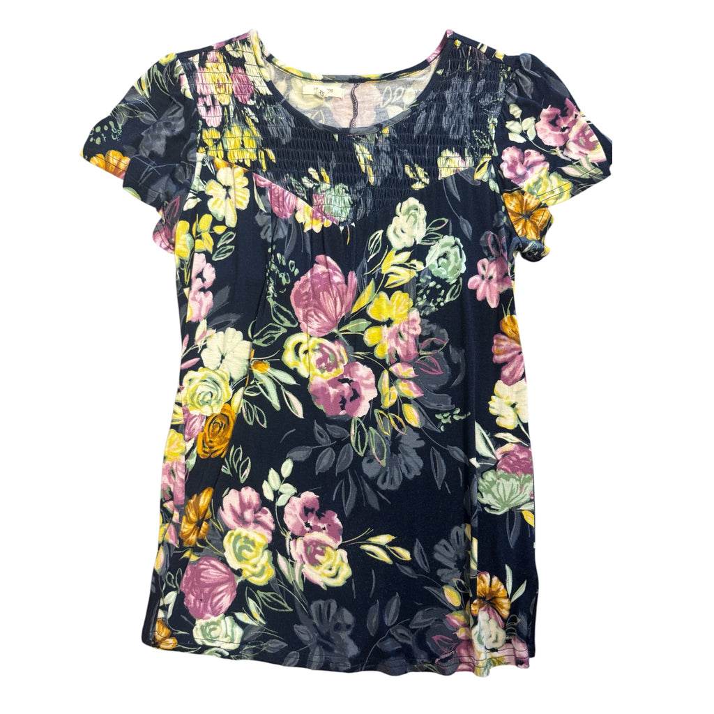 Maurices Dark Navy Floral Top Size XS - RF