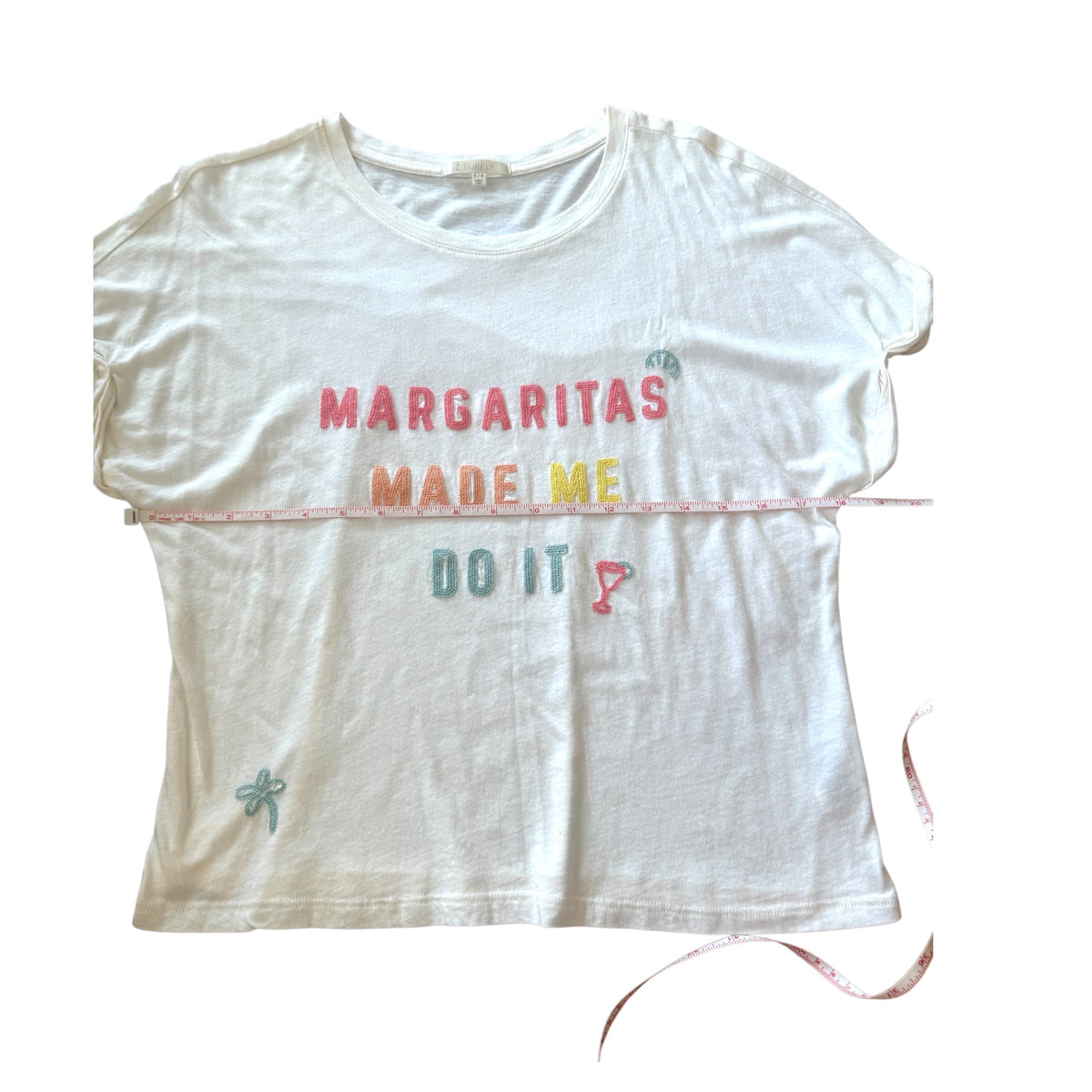 Z Supply Margarita's Made Me Do It Graphic Tee Size Small-RF