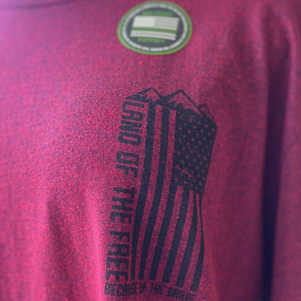 Howitzer Land Of The Free L/S Tee-Cranberry