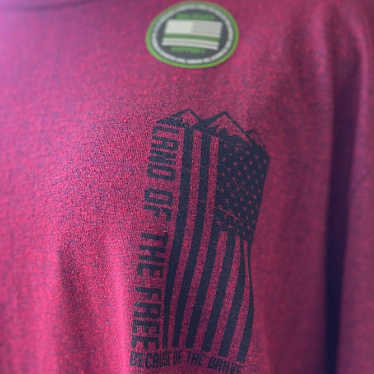 Howitzer Land Of The Free L/S Tee-Cranberry