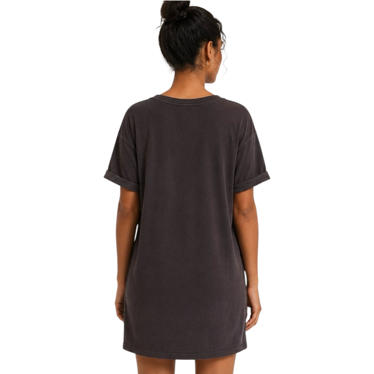 Z Supply V-Neck T-shirt Dress Washed Black