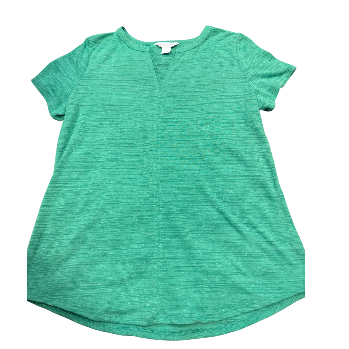 Liz Claiborne Shamrock Green V-Neck Shirt Size Small - RF