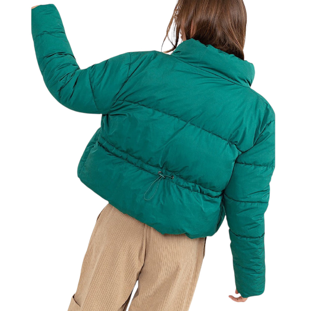 Green Quilted Puffer Jacket