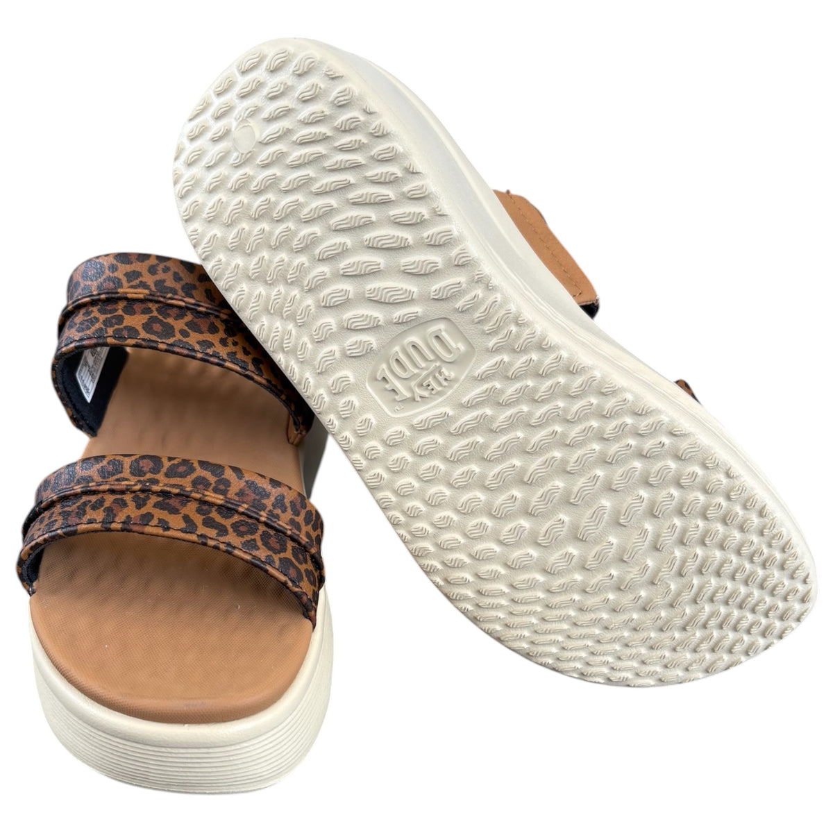 Hey Dude Austin Slide Classic Tan Leopard
