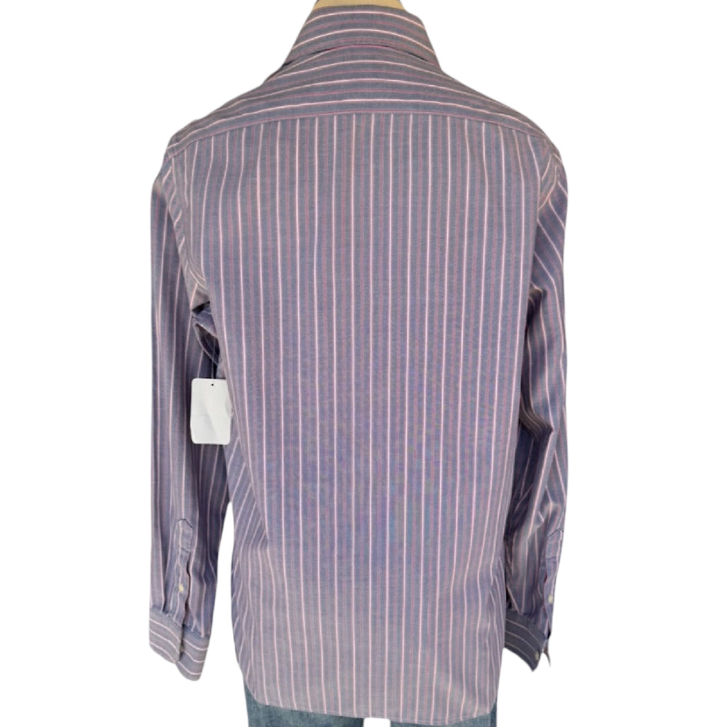 Banana Republic Navy and Red Stripe Button Down Dress Shirt Size Small-RF