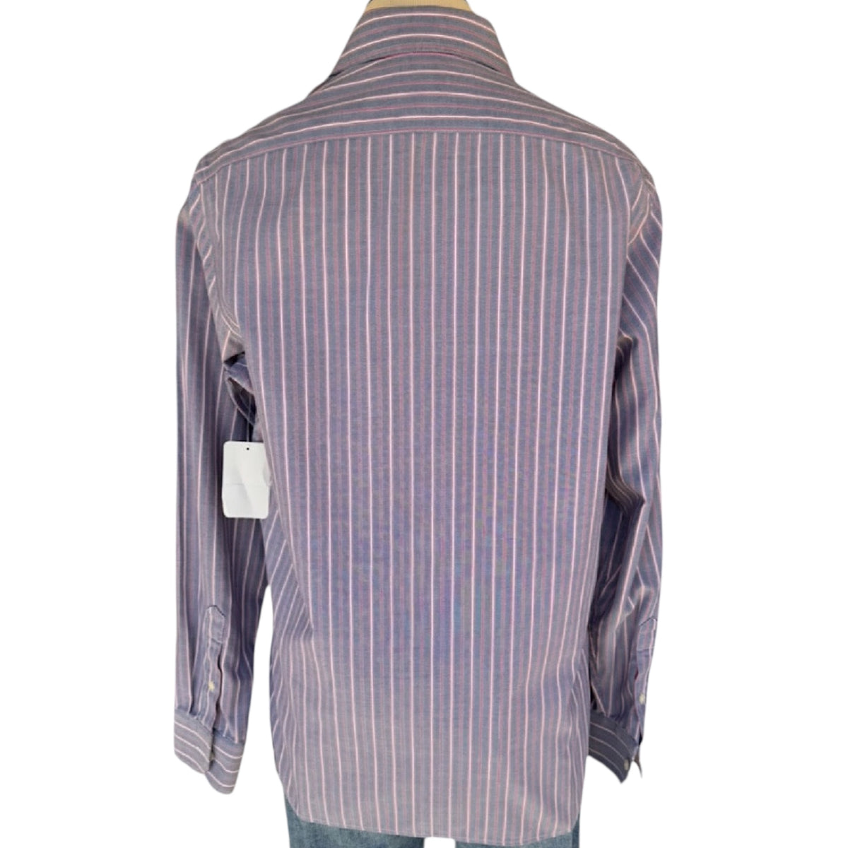 Banana Republic Navy and Red Stripe Button Down Dress Shirt Size Small-RF
