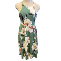 Soprano Sage Green Floral Midi Dress Size M - RF