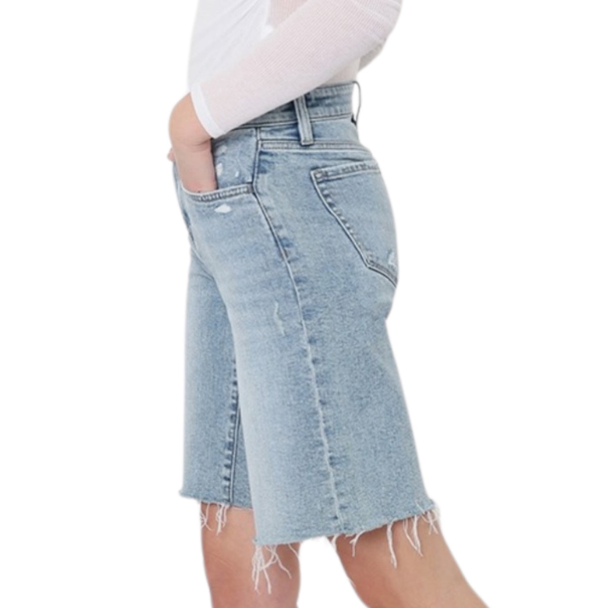 HD6134-LT Light Wash Bermuda Short