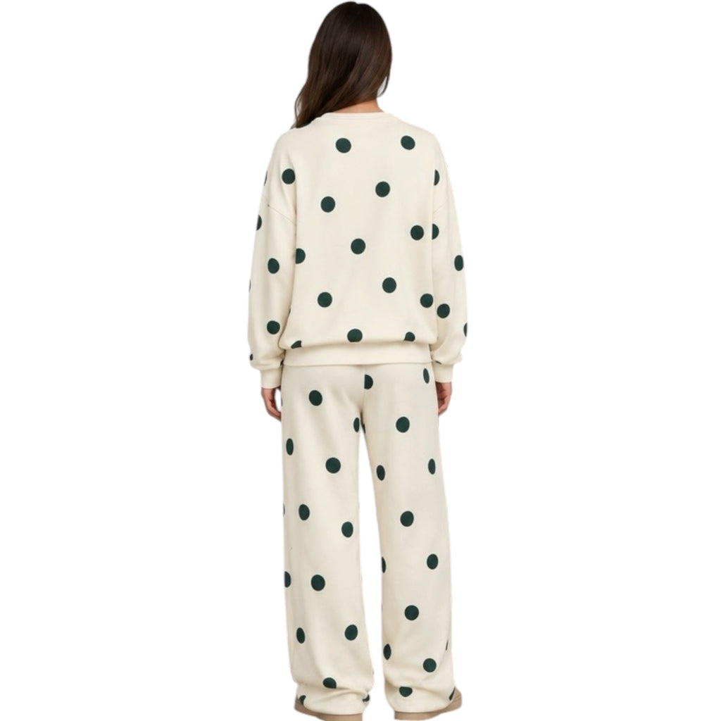 Hunter Green Polka Dot Top and Pant Set