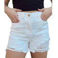 JB150264 White H/W Rigid Magic Destroy Shorts