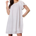 White Textured Ruffle Off Shoulder Shift Dress