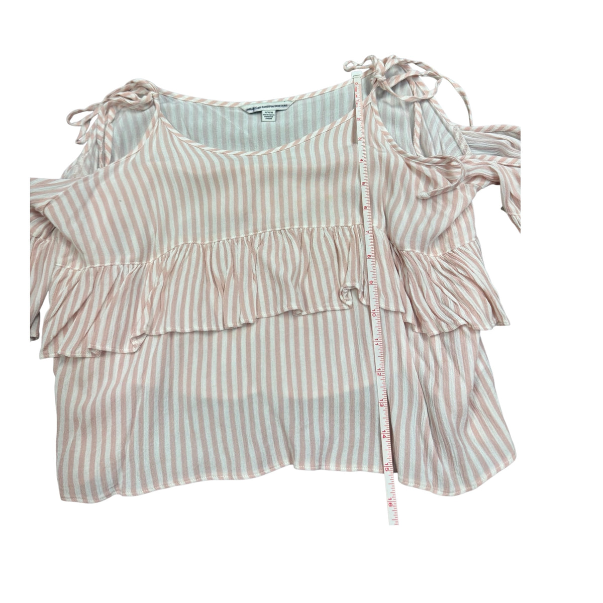 American Eagle Outfitters Pink & White Striped Top Size M - RF